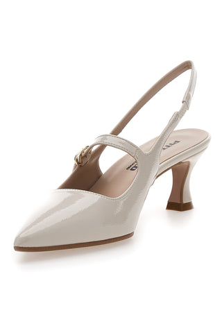 Décolleté Slingback Burro a Punta Effetto Vernice PITTARELLO P507