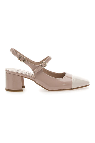 Décolleté Slingback Nude s blokastim peto in kvadratno konico PITTARELLO C508