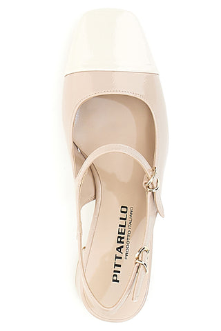 Décolleté Slingback Nude s blokastim peto in kvadratno konico PITTARELLO C508