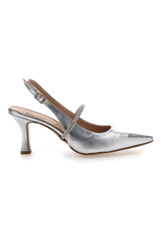 Décolleté Slingback Argento Made In Italy PITTARELLO Couture 8309