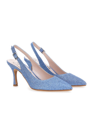 Décolleté Slingback Celesti z bleščicami  PITTARELLO CLASS 5171
