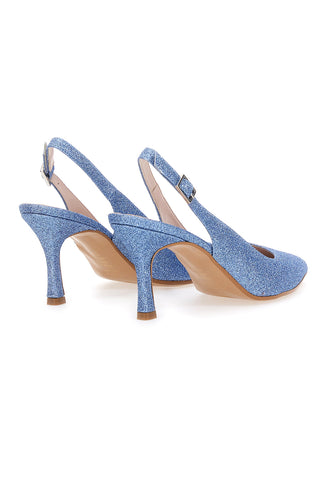 Décolleté Slingback Celesti z bleščicami  PITTARELLO CLASS 5171