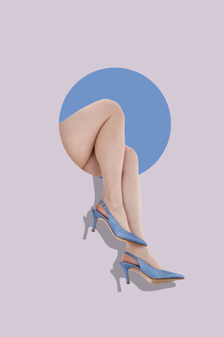 Décolleté Slingback Celesti z bleščicami  PITTARELLO CLASS 5171