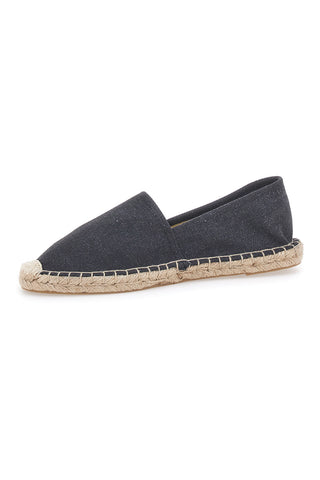 Črne espadrile iz tkanine s podplatom z vezenim vrvico PITTARELLO SUN SGMS2520