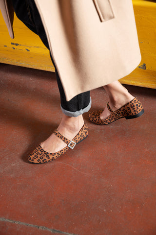 Ballerine animalier con cinturino gioiello The First IDEA2285