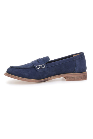Modri mokasini z okrasnimi detajli Le Havre Paris KMD26W40