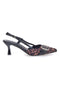 Décolleté Animalier in črni slingback s srednjim peto Mon dieu APY22