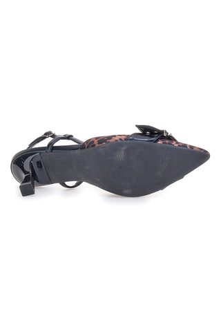 Décolleté Animalier in črni slingback s srednjim peto Mon dieu APY22