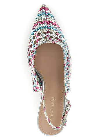 Décolleté multicolor con cinturino First lady P660