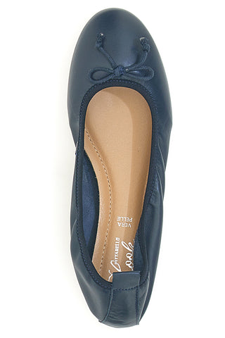 Modra balerina iz pravega usnja Pittarello Look 818005