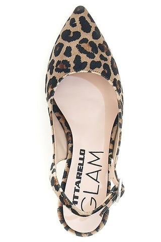Ženske črpalke z leopardjim vzorcem in trakom Pittarello Glam 31441