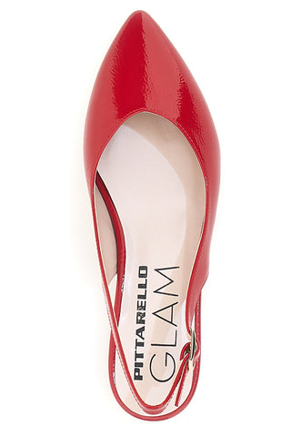 Bleščeče rdeče balerinke Made in Italy Pittarello Glam 3101