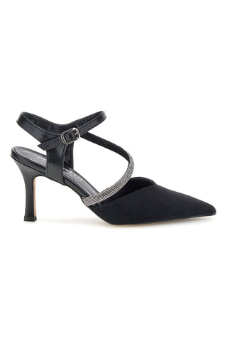 Črne črpalke z naramnicami Pittarello couture 65302