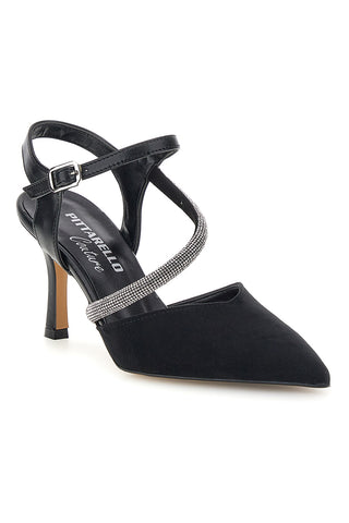 Črne črpalke z naramnicami Pittarello couture 65302