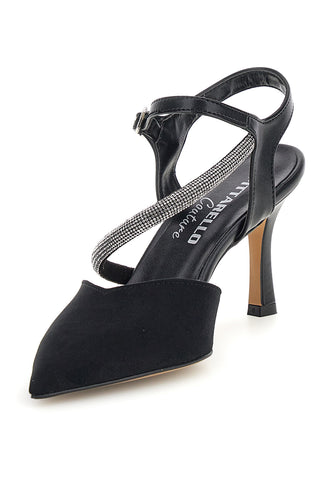 Črne črpalke z naramnicami Pittarello couture 65302