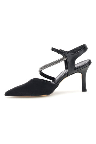 Črne črpalke z naramnicami Pittarello couture 65302