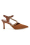 Rjave črpalke z naramnicami Pittarello couture 65302
