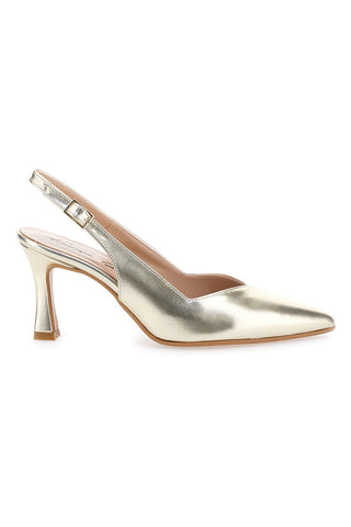 Décolleté da donna oro con cinturino slingback Francesca Gritti 149