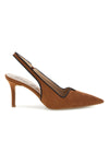 Décolleté color cuoio con cinturino slingback Lavorazione artigianale Made in Italy Francesca gritti P0701