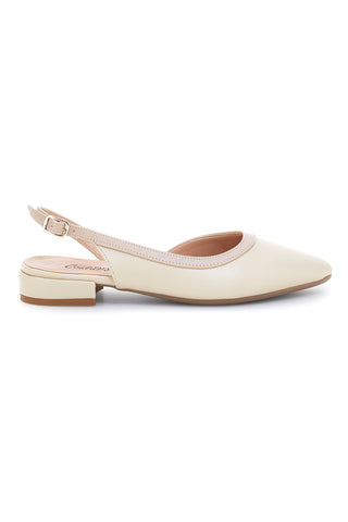 Bež Made in Italy balerinke s trakom Pittarello couture 6011