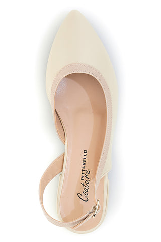 Bež Made in Italy balerinke s trakom Pittarello couture 6011