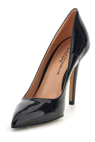 Črne lakaste črpalke Pittarello couture 3401