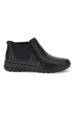 Stivaletti neri in pelle con zip laterale Pittarello 11663