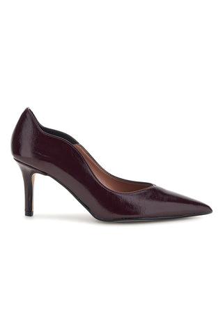 Décolleté bordeaux con scollo sagomato e tacco Francesca Gritti P7068
