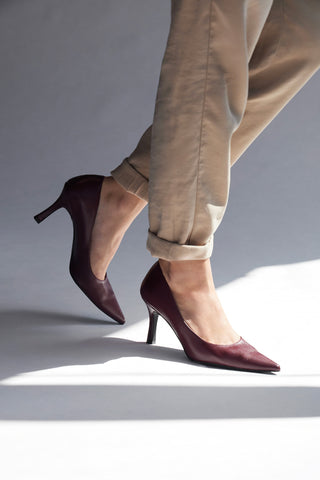 Décolleté bordeaux con tacco e punta affusolata Pittarello Glam 3866