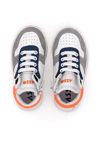 Visoke športne copate Ace 13142 White blue orange