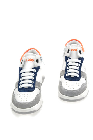 Visoke športne copate Ace 13142 White blue orange