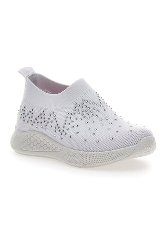 Bele nogavice s kristali Coveri 218360