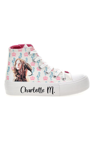 Charlotte 7901 Superge Mid Cut White
