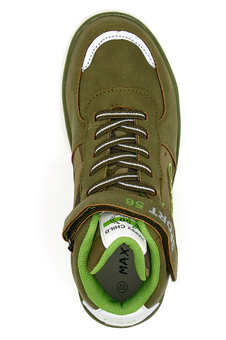 Sneakers Mid Cut vojaško zelene barve Max Dillan