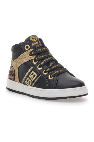 Črni in zlati superge Mid-Cut Laura Biagiotti 8706