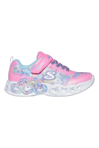 Otroški superge z roza lučkami Skechers Infinite Heart Light-Color Lovin