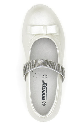 Balerine Bianco Perlato Con Strass Energy 522