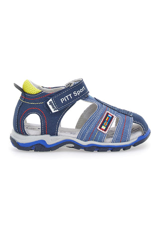 Modri sandali z zaprto konico in velcro trakom Pitt Kids 14303