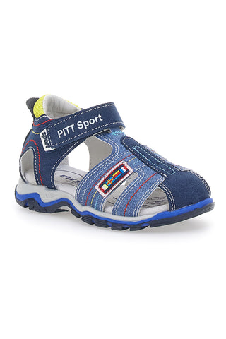 Modri sandali z zaprto konico in velcro trakom Pitt Kids 14303