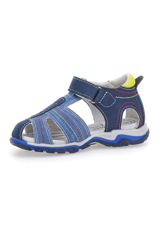 Modri sandali z zaprto konico in velcro trakom Pitt Kids 14303