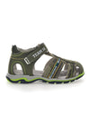 Sandali z velcro zaponko, olivno zelena barva, Pitt Kids 14365