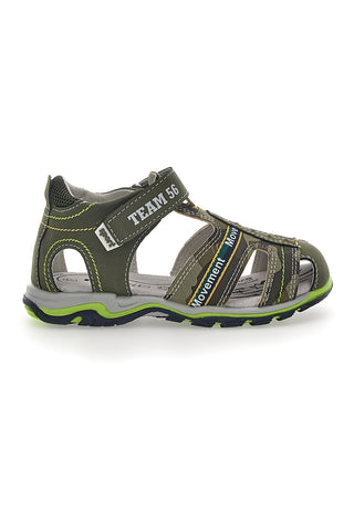 Sandali z velcro zaponko, olivno zelena barva, Pitt Kids 14365