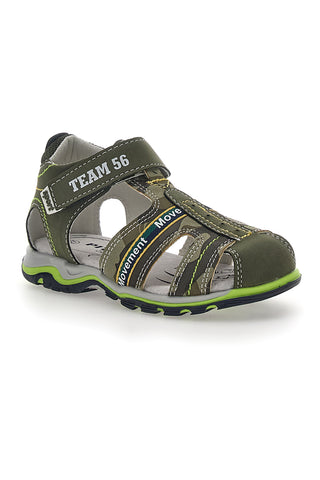 Sandali z velcro zaponko, olivno zelena barva, Pitt Kids 14365