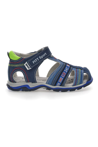 Sandali z velcro trakom Modri Pitt Kids 14306