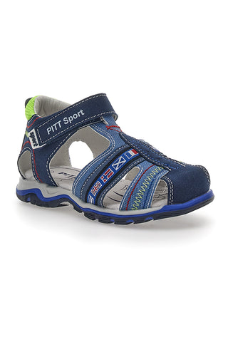 Sandali z velcro trakom Modri Pitt Kids 14306