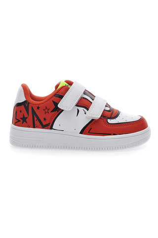 Bele in oranžne superge s trakovi Pitt Kids 201195