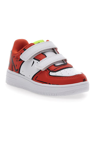 Bele in oranžne superge s trakovi Pitt Kids 201195
