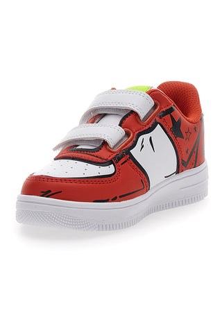 Bele in oranžne superge s trakovi Pitt Kids 201195