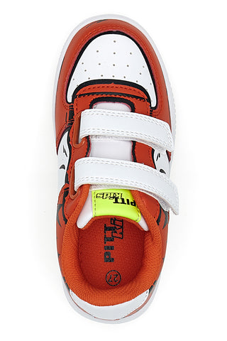 Bele in oranžne superge s trakovi Pitt Kids 201195