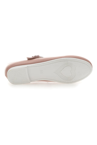 Roza balerine s kristali in cvetličnim motivom Pitt Kids 392450